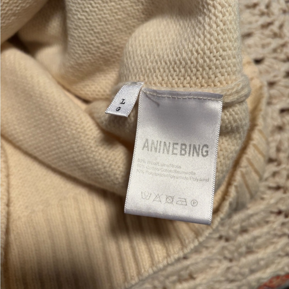 Anine Bing Cream and Black Striped Sweater 80% Wool - Picture 4 of 10